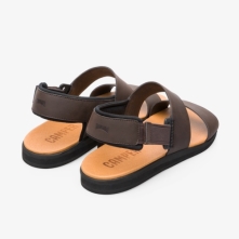 Camper Spray Sandals Brown / Black - Mens Singapore GKMKVI-061